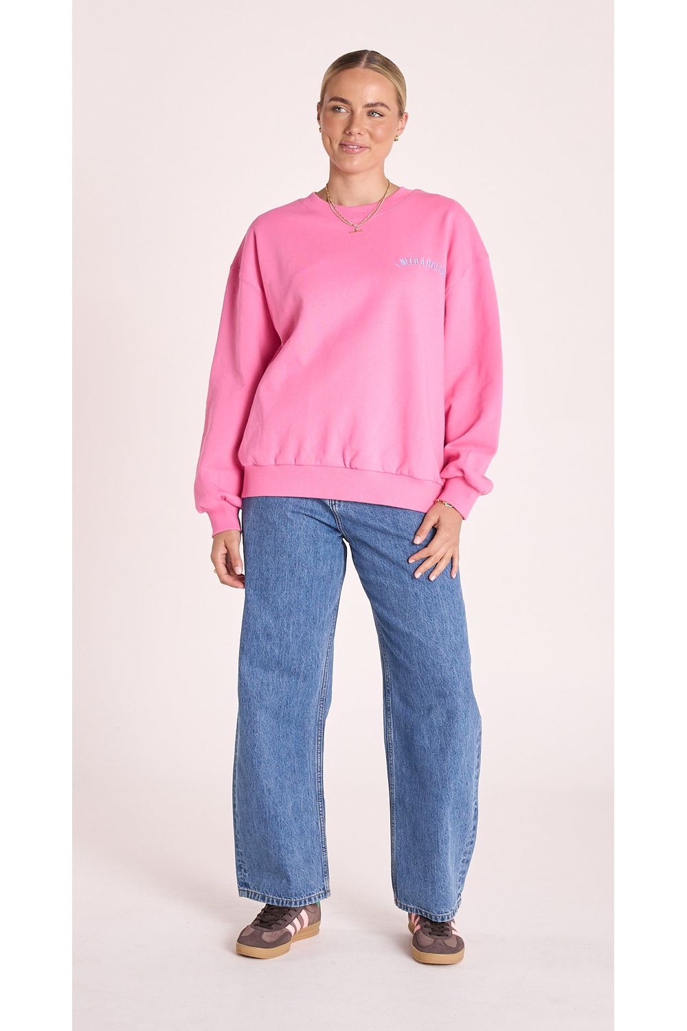 Holiday Logo Crew Pink