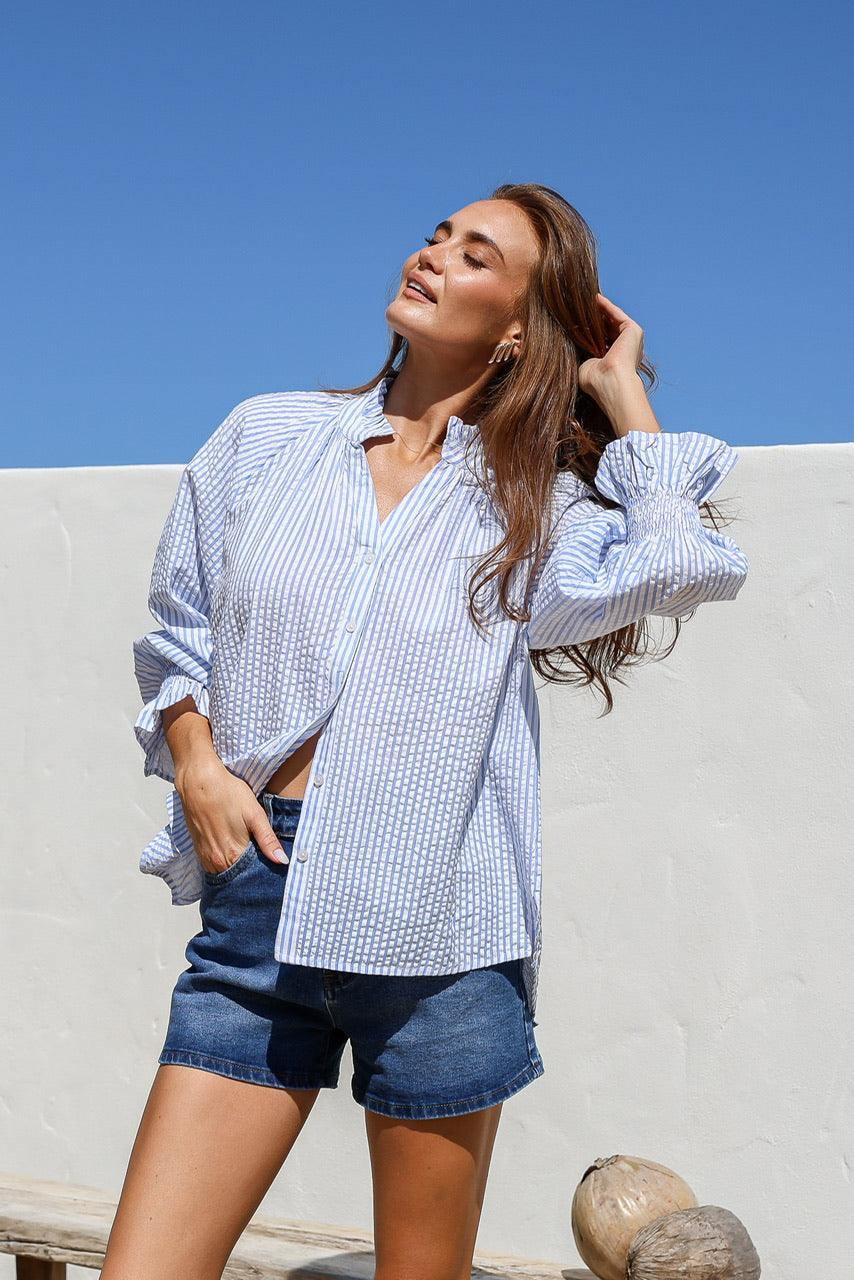 Sorrento Stripe Shirt Blue/White