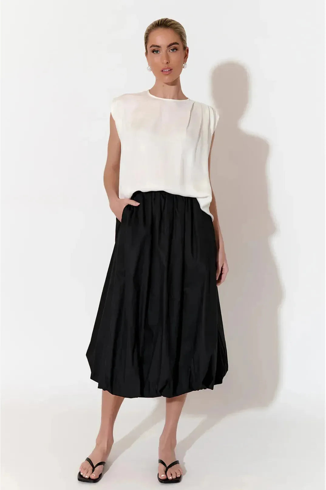 Yara Cupro Top White