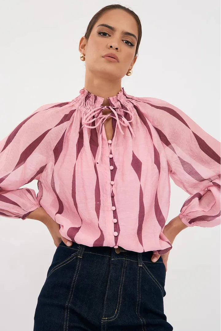 Opal San Lorenzo Long Sleeve Top Print