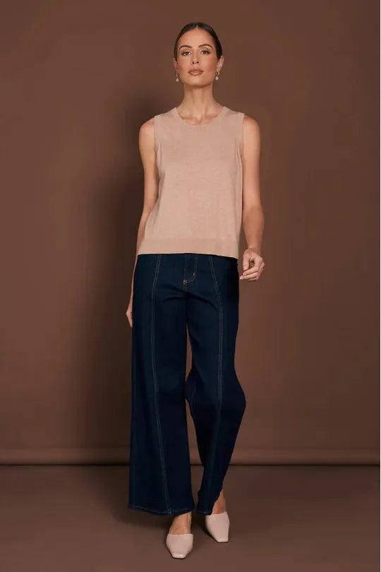 Tilly Cashmere Knit Top Camel