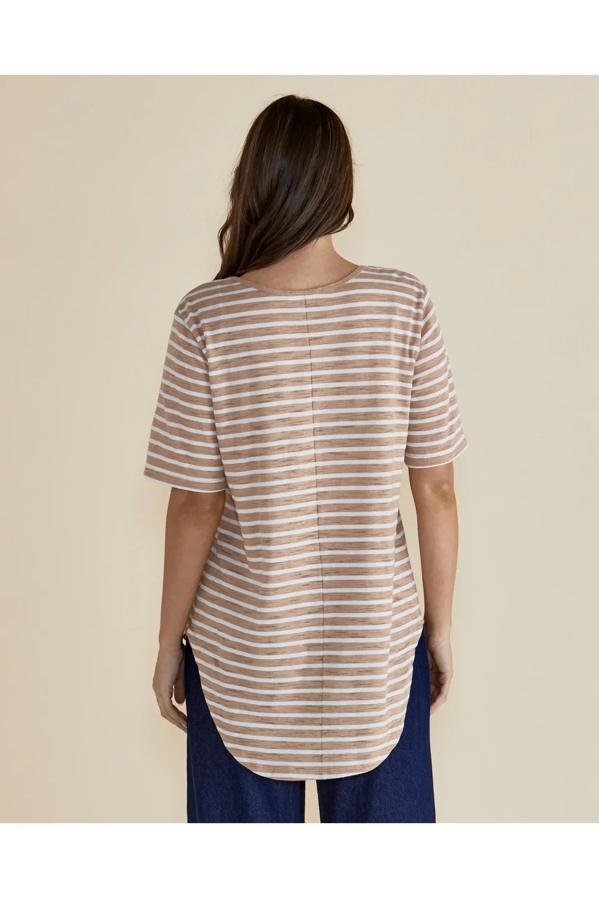 Ariana Tee Navy Beige/Stripe