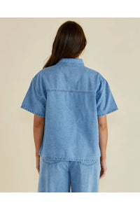 Saffra Short Sleeve Denim Shirt