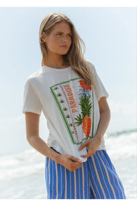 Ellia Crew Tee Paradise Beach Print