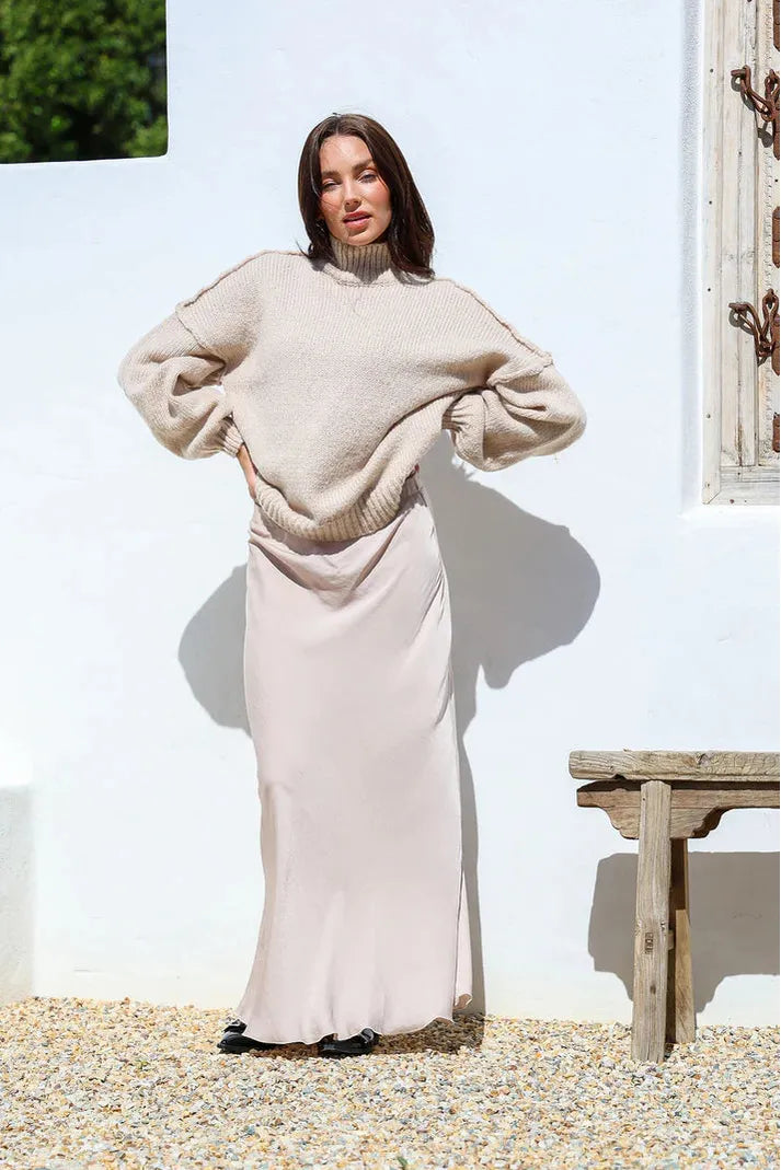 JANELLE Chunky Knit - Beige