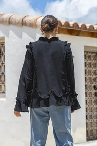 Ellie Tie Up Blouse Black