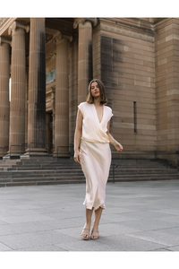 Arabella Satin Top Cream
