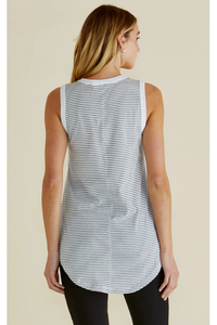 Keira Tank Jet Black Stripe