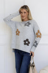 Daisy Knit Jumper Grey