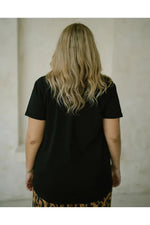 Star Sequin Tee Black