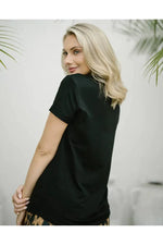 Star Sequin Tee Black