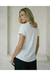 Star Sequin Tee White/Silver