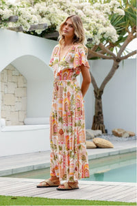 Morocco Draw String Maxi Dress