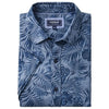 Linen Blend Hibiscus Print S/S Shirt
