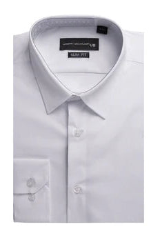 William Bamboo Slim Fit Stretch Shirt White