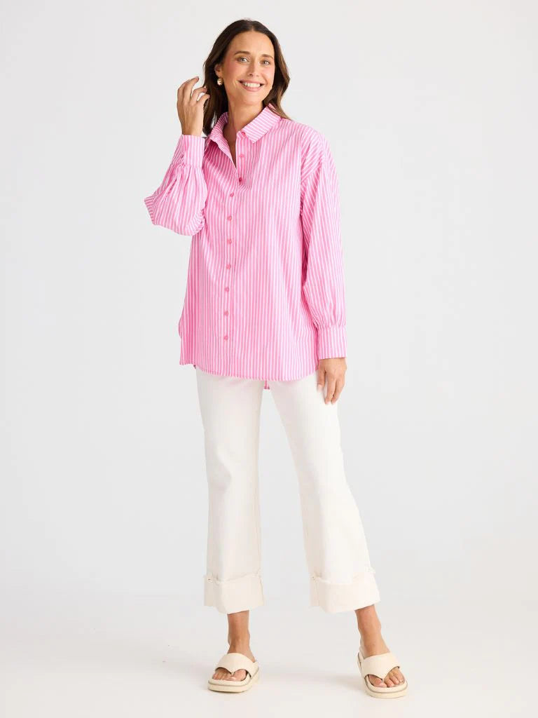Isabel Shirt Pink Stripe