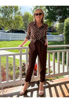 Ribbed Waist Linen Pant Koko