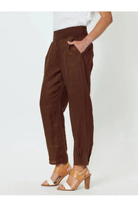 Ribbed Waist Linen Pant Koko