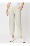 Ribbed Waist Linen Pant Natural