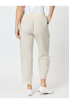 Ribbed Waist Linen Pant Natural