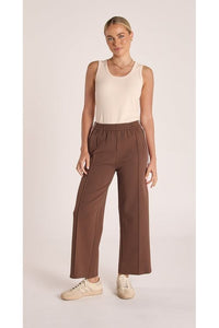 Noah Crop Pant Chocolate Pink Stripe