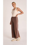 Noah Crop Pant Chocolate Pink Stripe