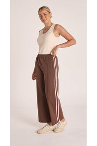 Noah Crop Pant Chocolate Pink Stripe