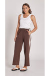 Noah Crop Pant Chocolate Cream Stripe