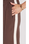 Noah Crop Pant Chocolate Cream Stripe