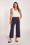 Noah Crop Pant Navy Camel Stripe