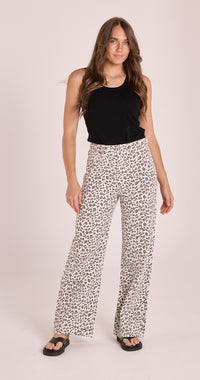 Cassie Wide Leg Jean Leopard