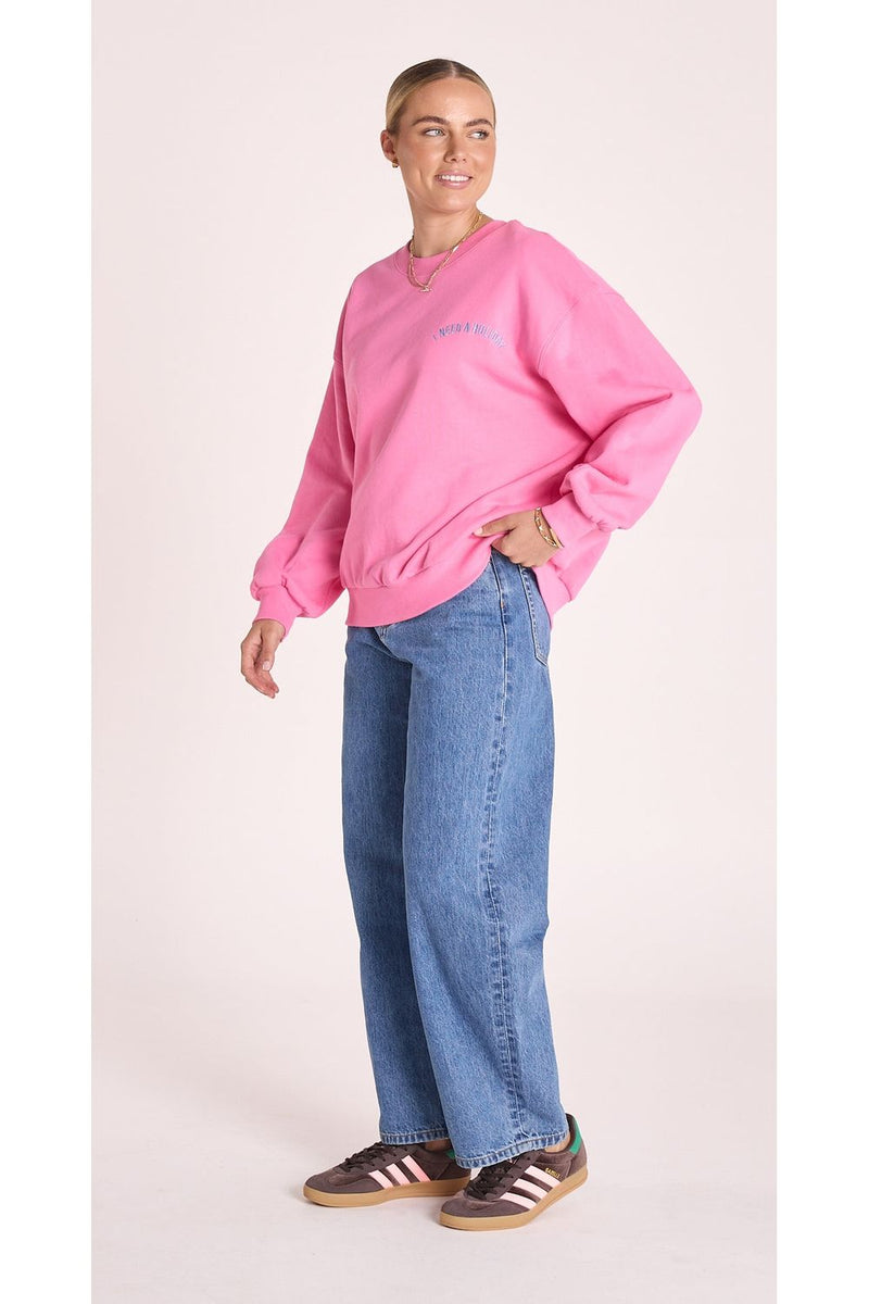 Holiday Logo Crew Pink