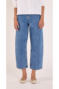 Lola Cropped Barrel Jean Deep Blue