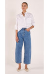 Lola Cropped Barrel Jean Deep Blue