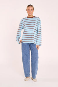Carter Long Sleeve Tee Blue Chocolate