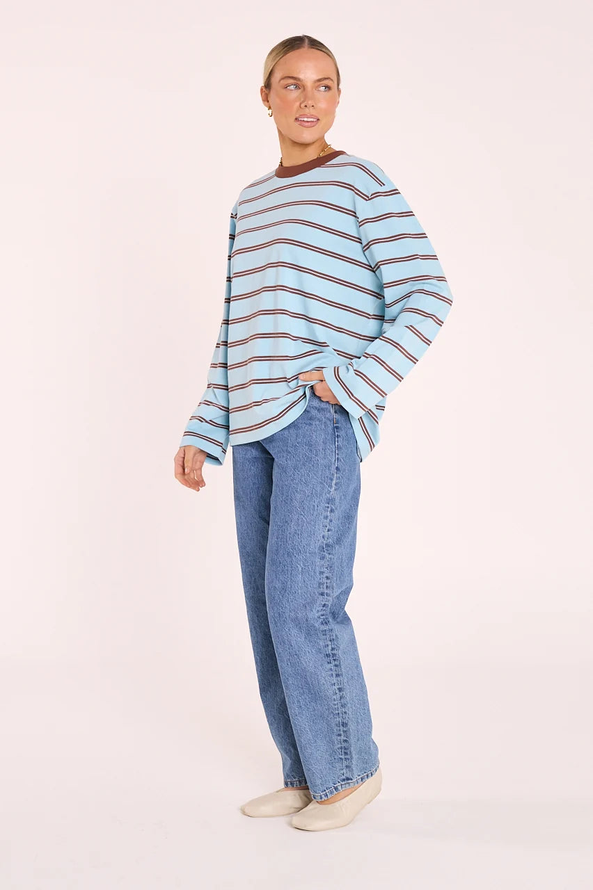 Carter Long Sleeve Tee Blue Chocolate