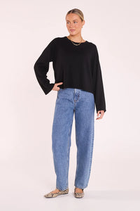 Hartley Long Sleeve Top Black