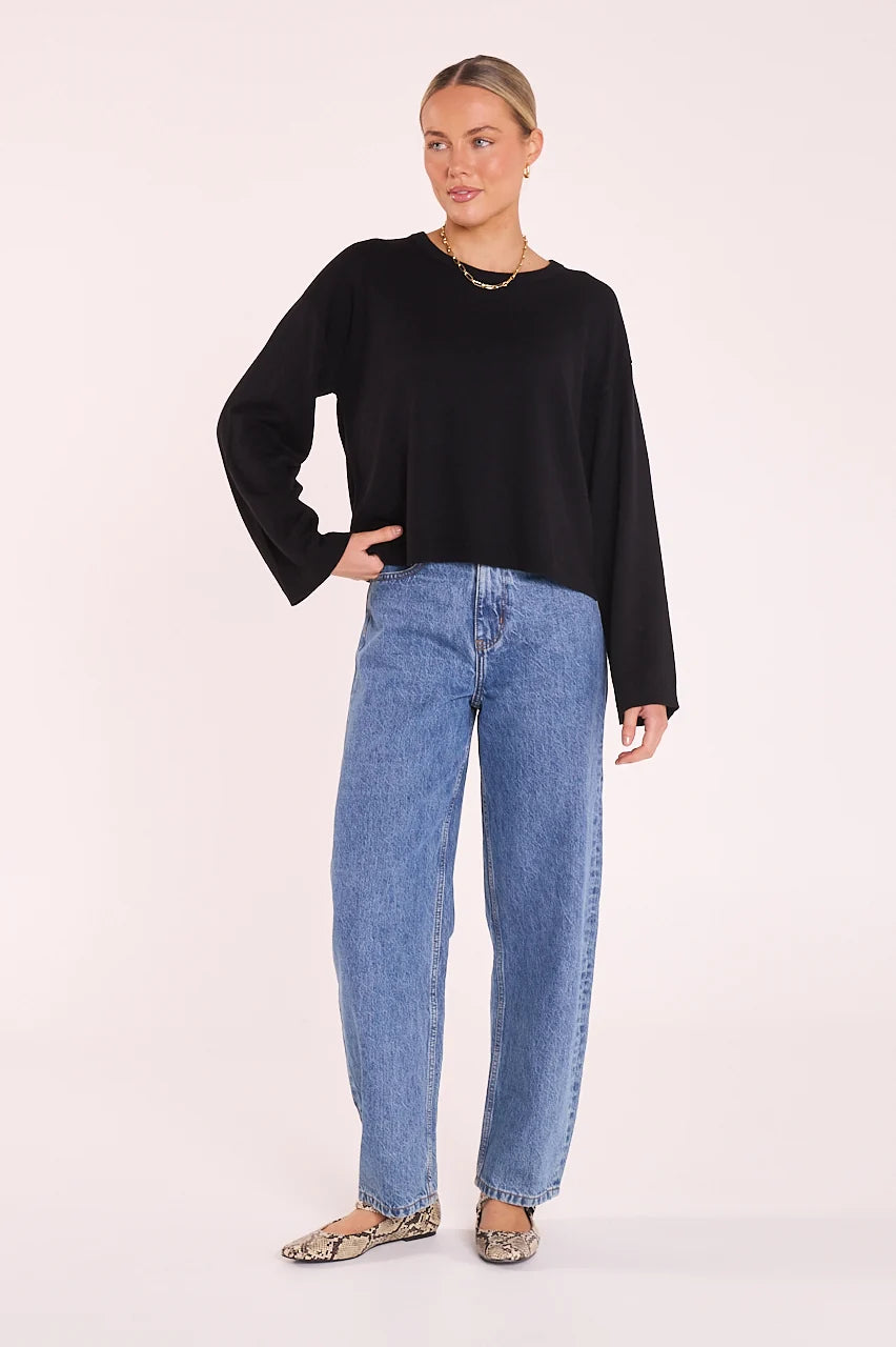 Hartley Long Sleeve Top Black