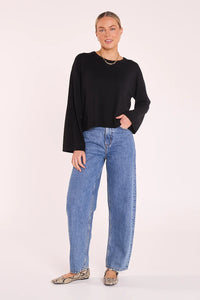 Hartley Long Sleeve Top Black