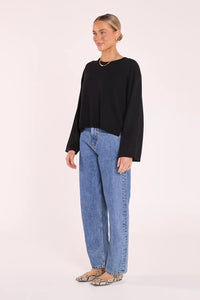 Hartley Long Sleeve Top Black