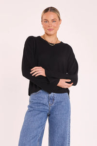 Hartley Long Sleeve Top Black