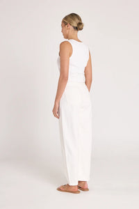 Lola Barrel Jean White