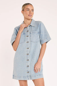 Grace Denim Dress Capri Blue