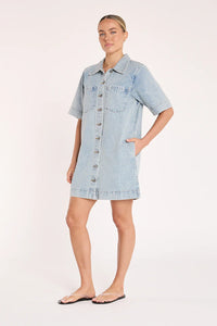 Grace Denim Dress Capri Blue