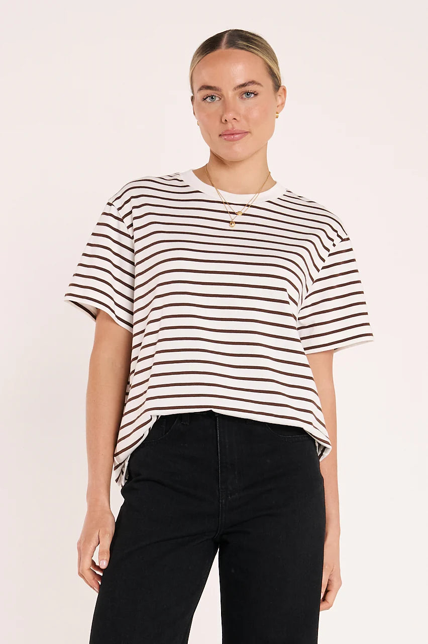 Carter Tee Black Stripe