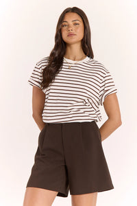 Carter Tee Black Stripe