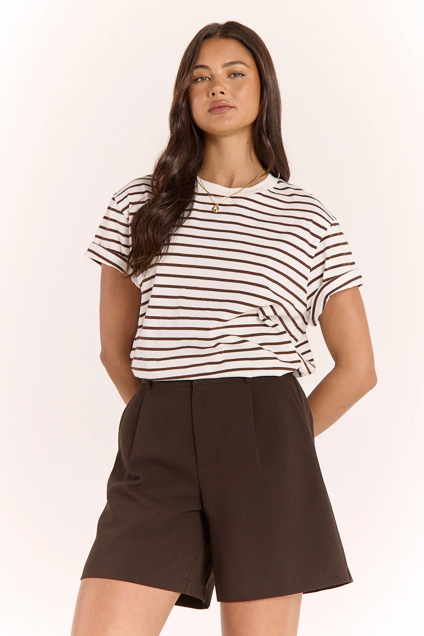 Carter Tee Black Stripe