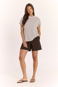 Carter Tee Black Stripe