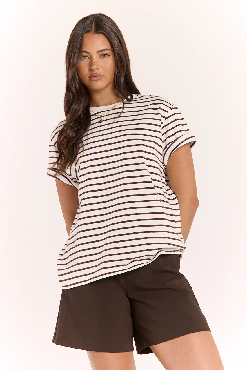 Carter Tee Black Stripe