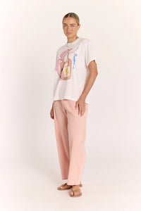 Summer Tote Graphic Tee White